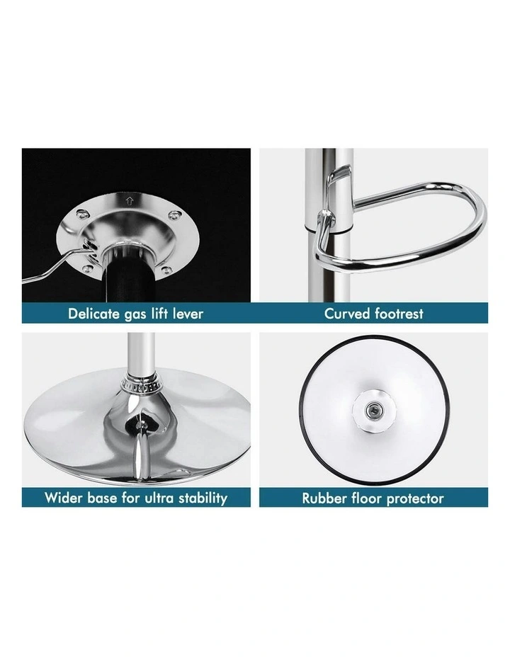 Kitchen Swivel Bar Stools Set Of 2 in Black Saxton image 3