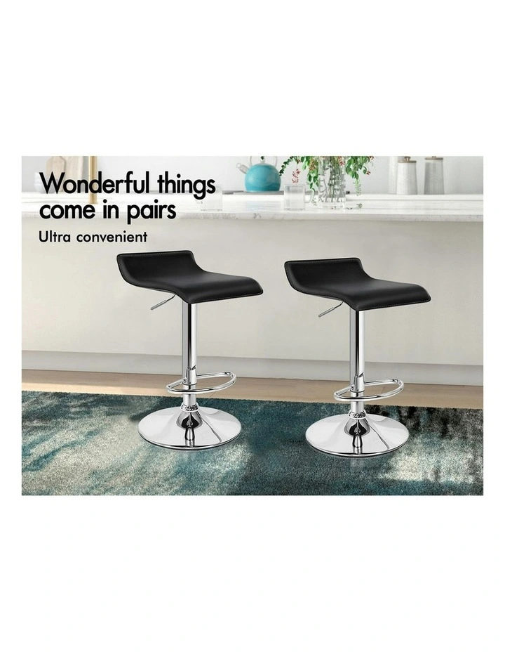 Kitchen Swivel Bar Stools Set Of 2 in Black Saxton image 5