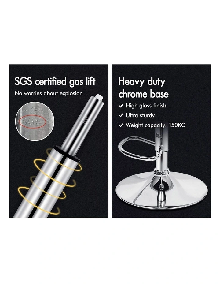 Kitchen Swivel Bar Stools Set Of 2 in Black Saxton image 7