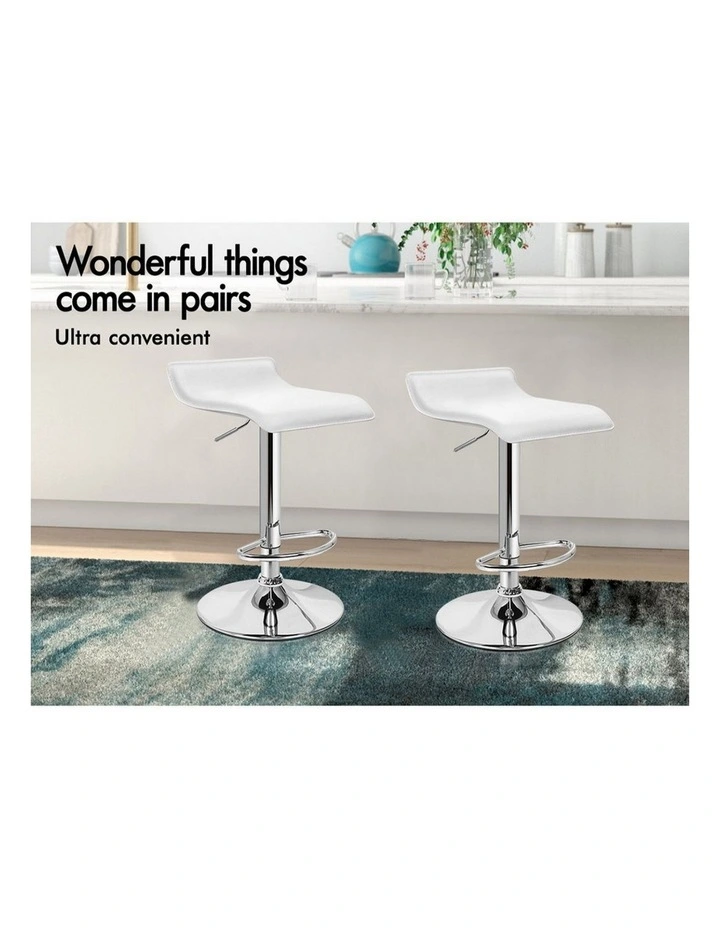 Kitchen Swivel Bar Stools Set Of 2 in White Saxton image 7