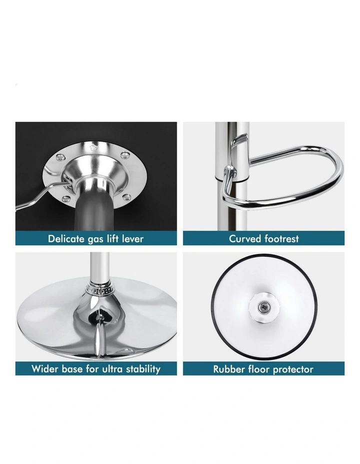 Gas Lift Sherpa Kitchen Swivel Bar Stools Set Of 2 in Beige image 6