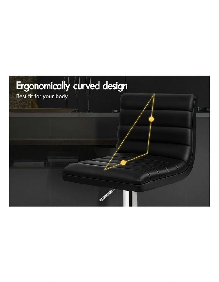 Kitchen Swivel Bar Stoos Set Of 2 in Black Ruel image 4