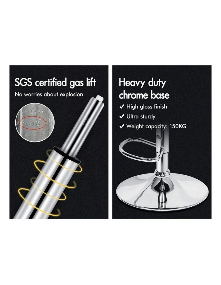 Kitchen Swivel Bar Stoos Set Of 2 in Black Ruel image 6