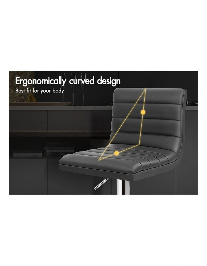 Kitchen Swivel Bar Stools Set Of 2 in Grey Ruel image 7