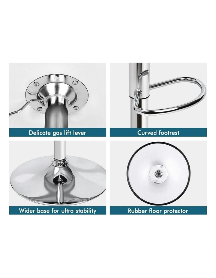 Kitchen Swivel Bar Stools Set Of 2 in White Ruel image 5