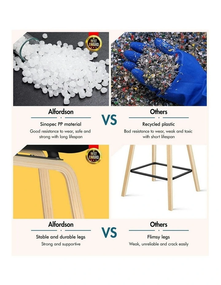 Wooden Bar Stools Set Of 2 in Black image 6