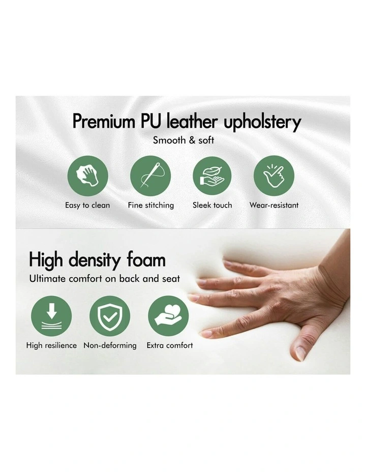 Accent Kitchen Lounge Curved Back Wooden Leather Dining Chairs x4 in White image 7