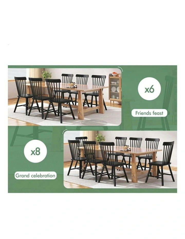 Retro Walnut Modern Seat Dining Chairs x2 in Black image 7