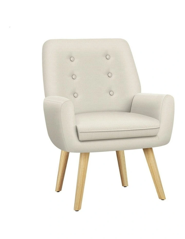 Accent Armchair in Beige image 1