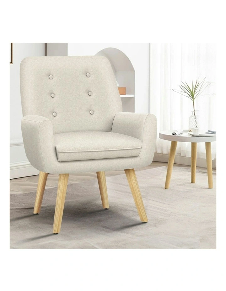 Accent Armchair in Beige image 2
