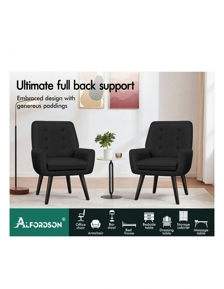 Accent Armchair in Black image 3