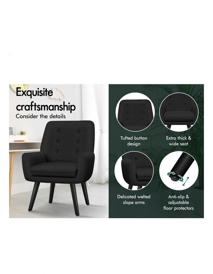 Accent Armchair in Black image 5