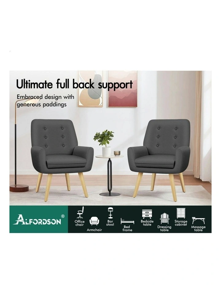 Accent Armchair in Dark Grey image 3