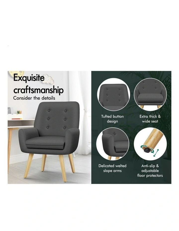 Accent Armchair in Dark Grey image 5