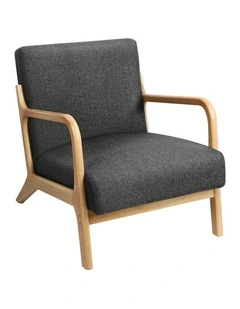 Wooden Armchair in Grey