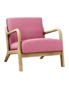 Wooden Armchair in Pink