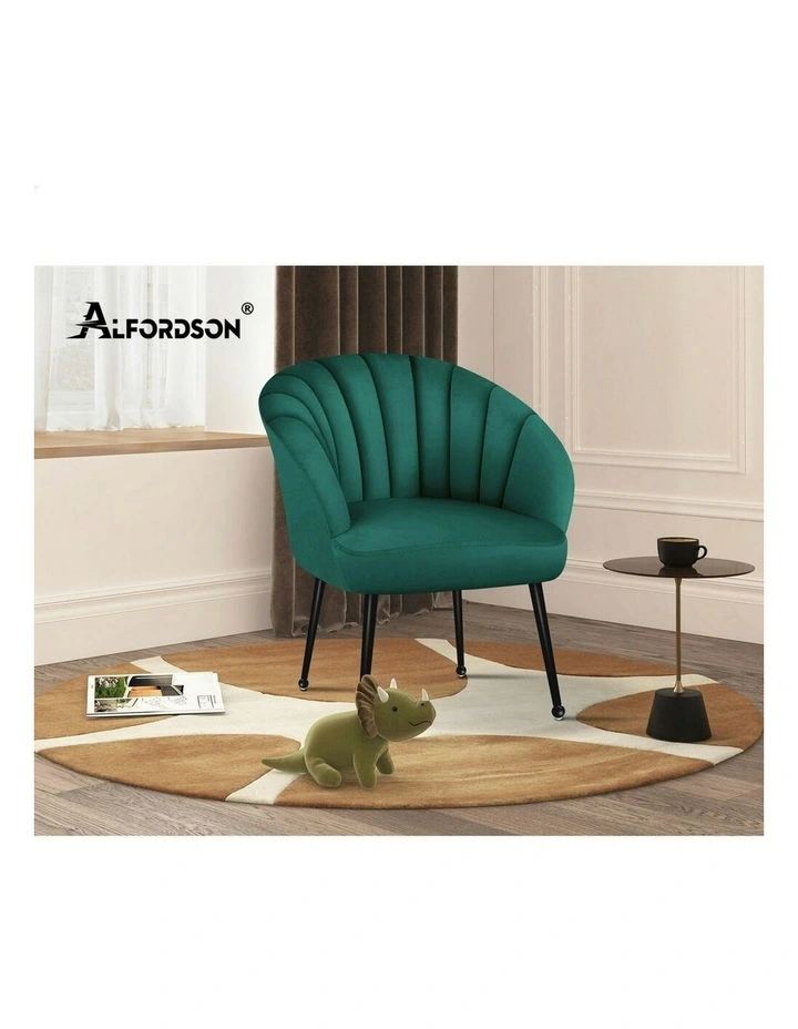 Armchair Lounge Accent Chair Velvet in Green image 6