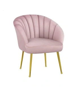 Armchair Velvet Lounge Accent Chair in Pink