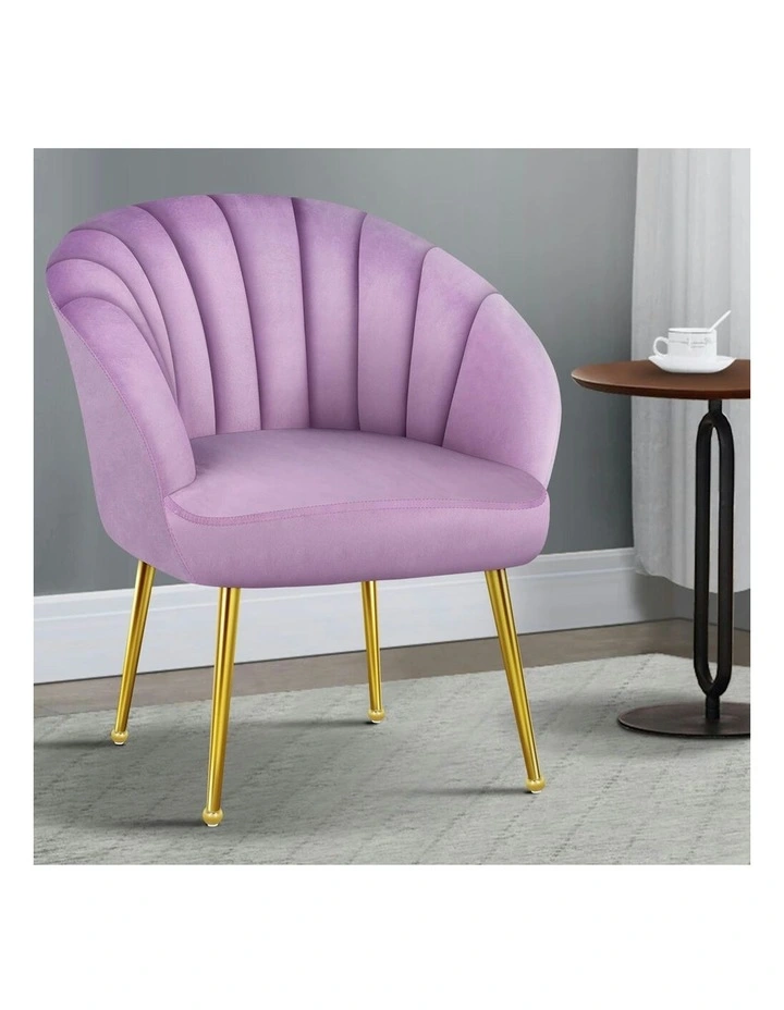 Armchair Velvet Lounge Accent Chair in Purple image 2