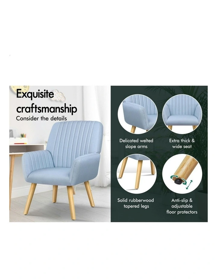 Armchair Lounge Accent Chair in Blue image 5