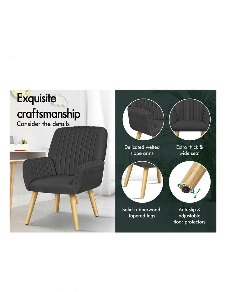 Armchair Accent Lounge Chair in Grey image 6