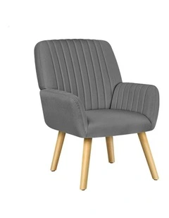 Armchair Lounge Accent Chair Fabric in Grey