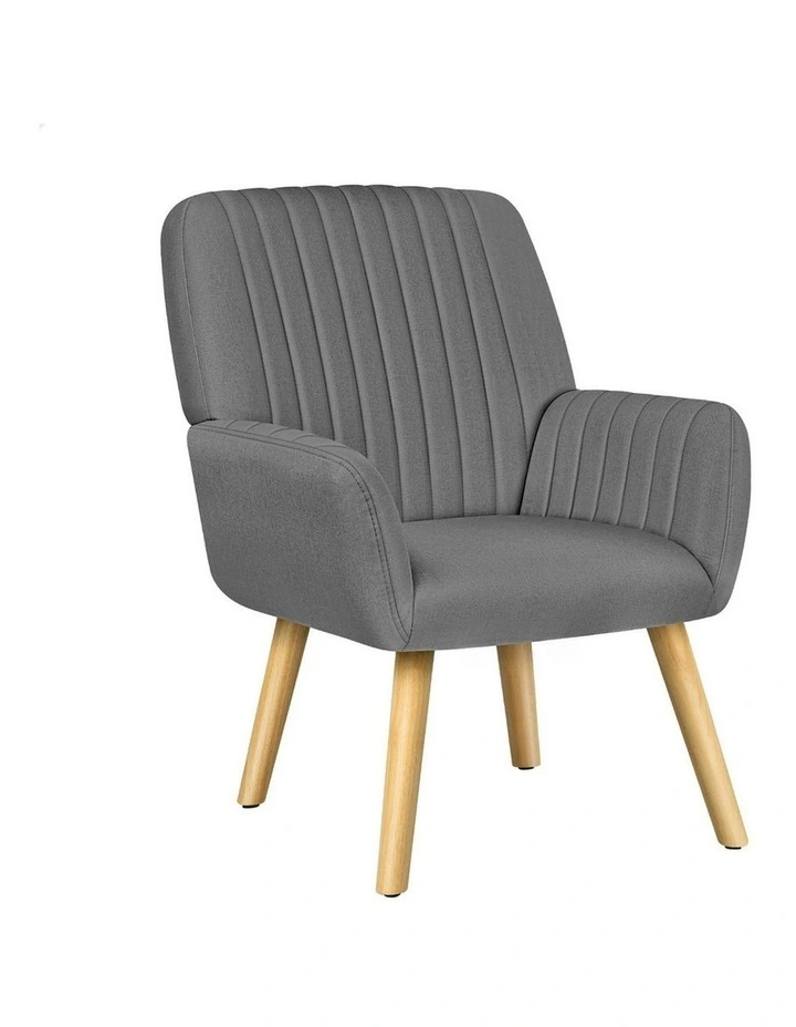 Armchair Lounge Accent Chair Fabric in Grey image 1