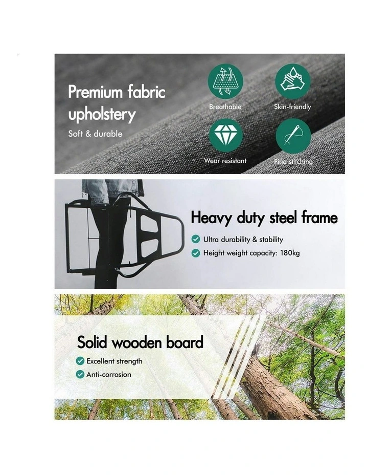 Armchair Lounge Accent Chair Fabric in Grey image 5