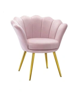 Armchair Accent Chair Velvet Seat in Pink