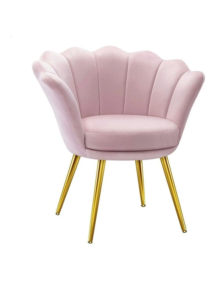 Armchair Accent Chair Velvet Seat in Pink image 1