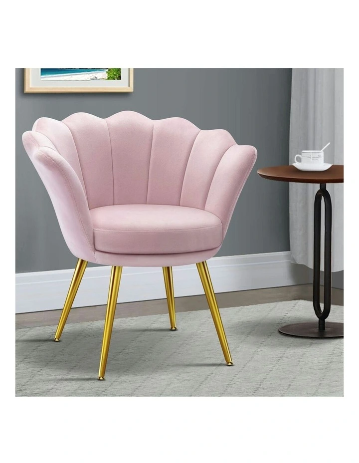 Armchair Accent Chair Velvet Seat in Pink image 2