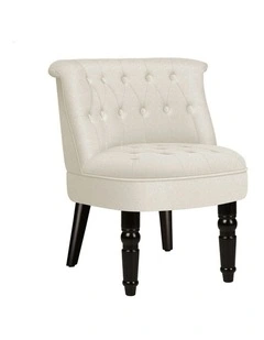 Armchair Accent Chair Wooden Lounge Sofa Wingback Couch Fabric Seat in Beige