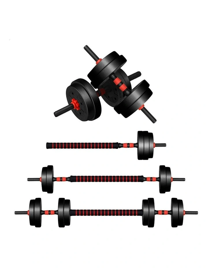 4in1 Adjustable Barbell Dumbbell Set 20kg in Black image 1
