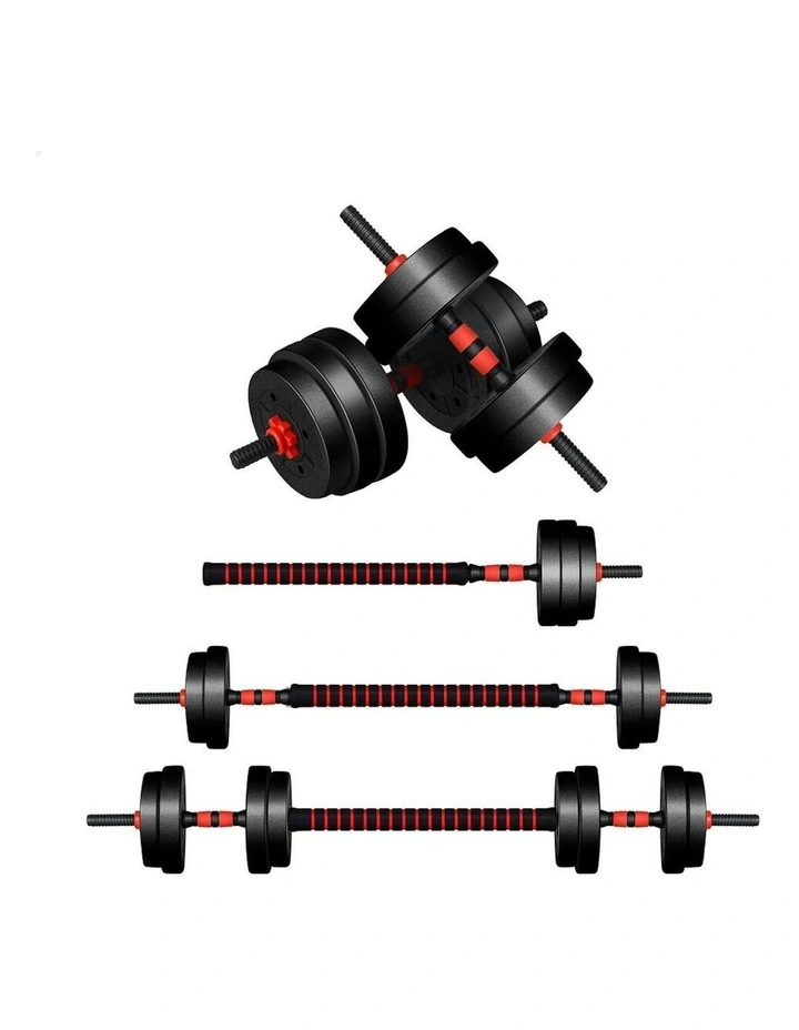 4in1 Adjustable Barbell Dumbbell Set 40kg in Black image 1