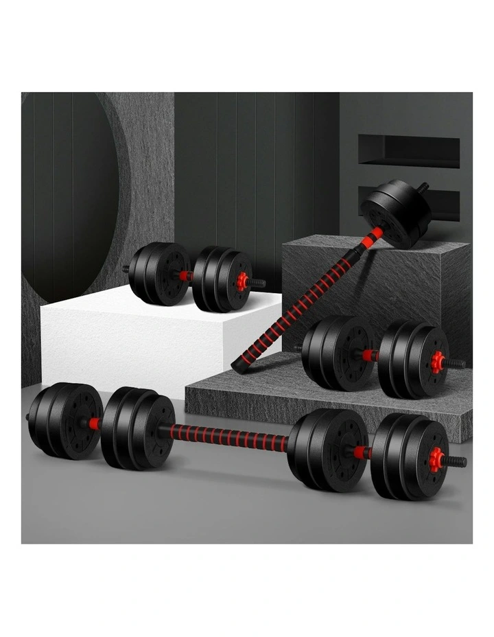 4in1 Adjustable Barbell Dumbbell Set 40kg in Black image 2