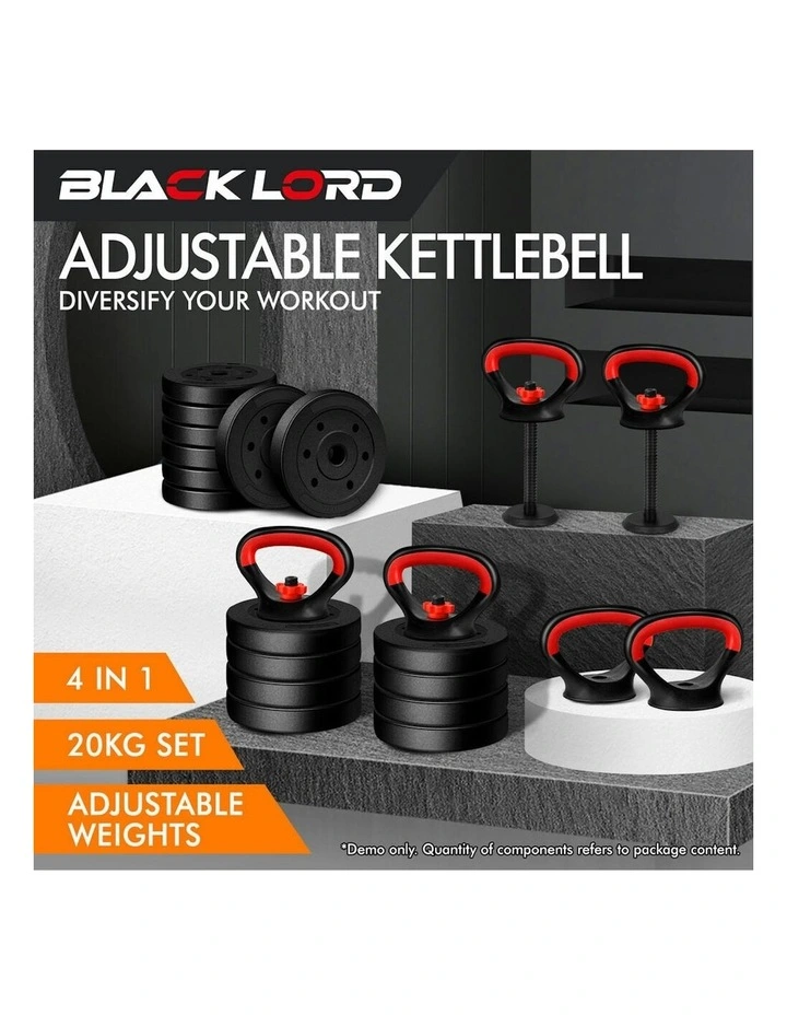 Kettlebell Set 20kg in Black image 3
