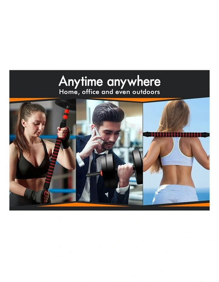 7in1 Adjustable Barbell Kettlebell Dumbbell Set 20kg in Black image 3