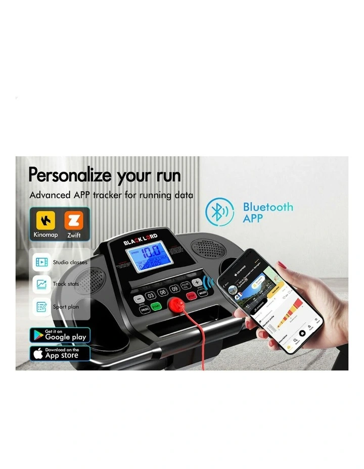 Electric Exercise Running Machine Foldable Treadmill Walking Pad in Black image 5