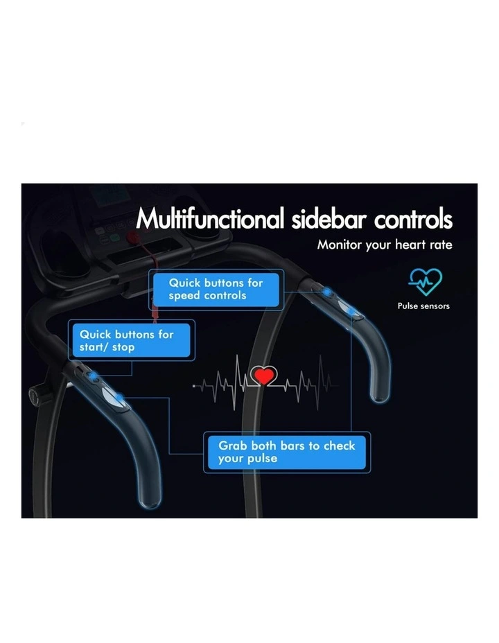 Electric Exercise Running Machine Foldable Treadmill Walking Pad in Black image 7