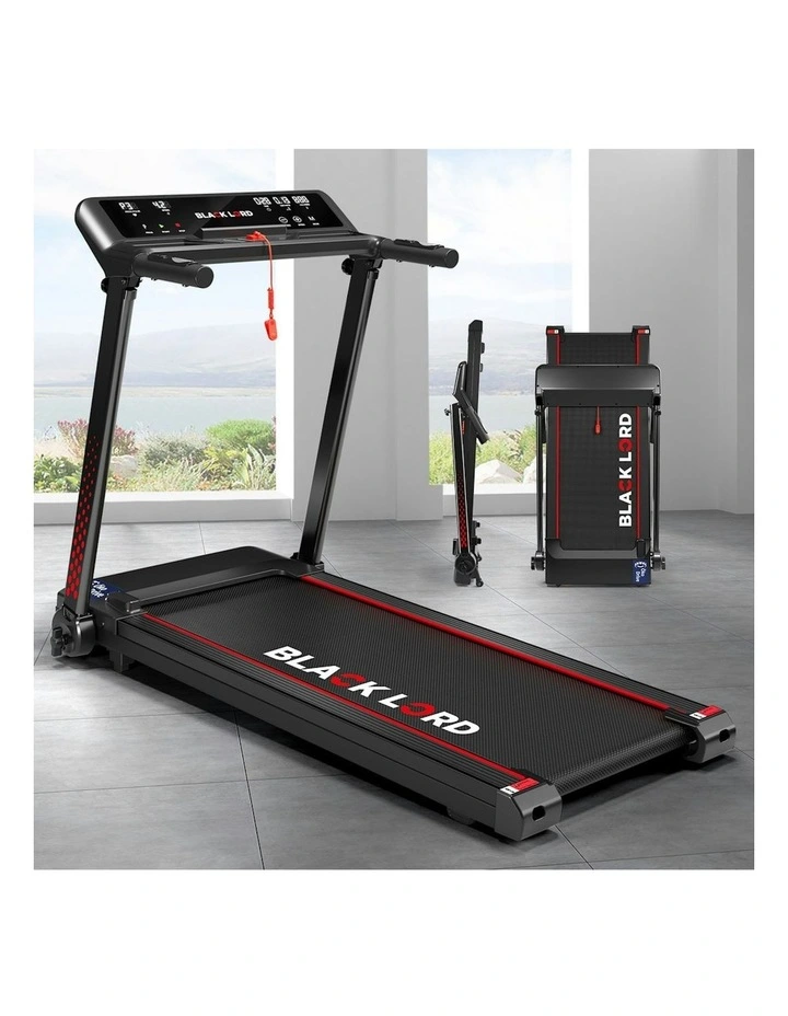 Electric Exercise Foldable Running Machine Home Gym Fitness Treadmill in Black image 2