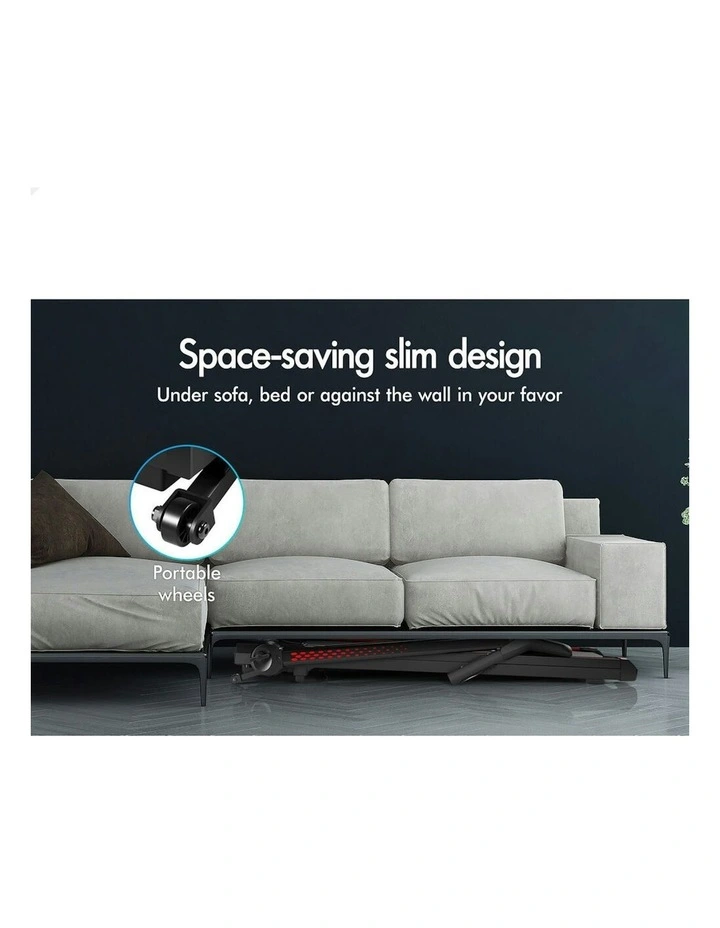 Electric Exercise Foldable Running Machine Home Gym Fitness Treadmill in Black image 6