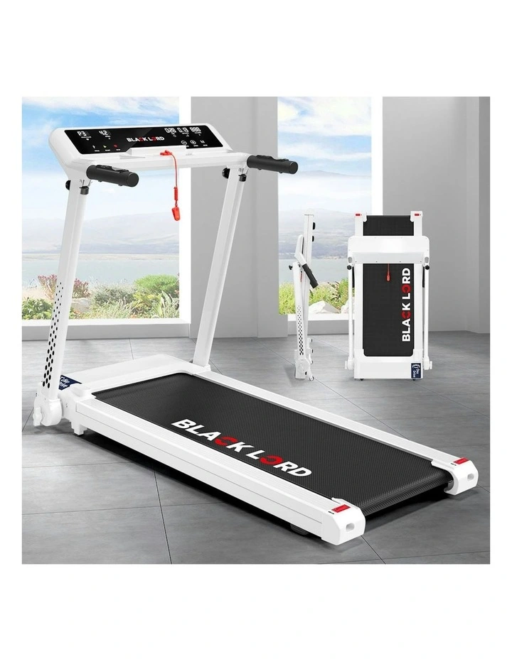 Electric Exercise Running Machine Foldable Home Gym Fitness Treadmill in White image 2