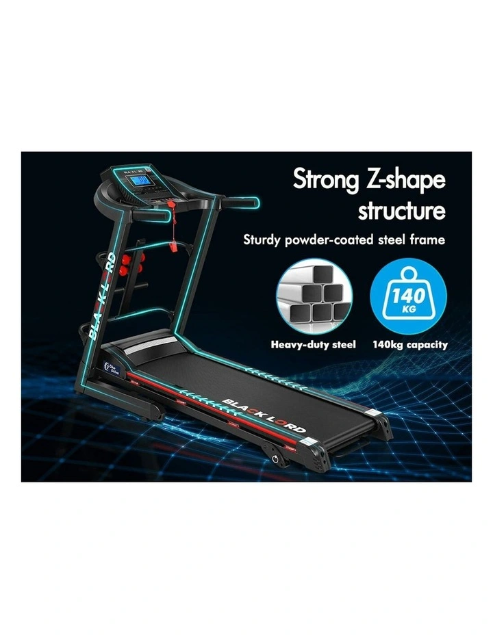 Electric Home Gym Exercise Run Machine Incline Fitness Treadmill in Black image 3