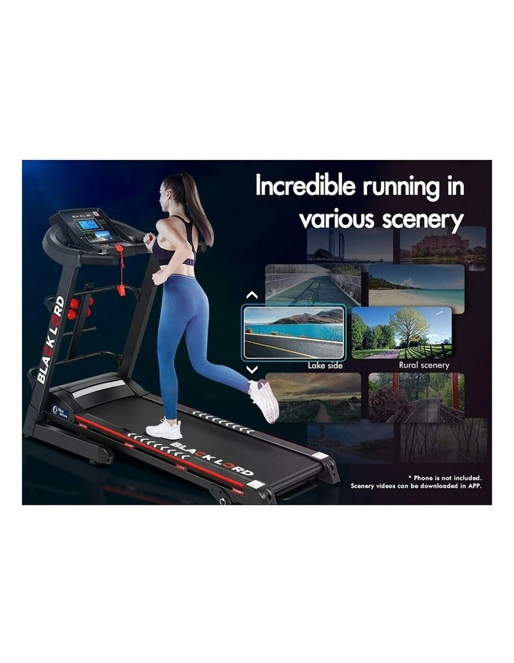 Electric Home Gym Exercise Run Machine Incline Fitness Treadmill in Black image 5