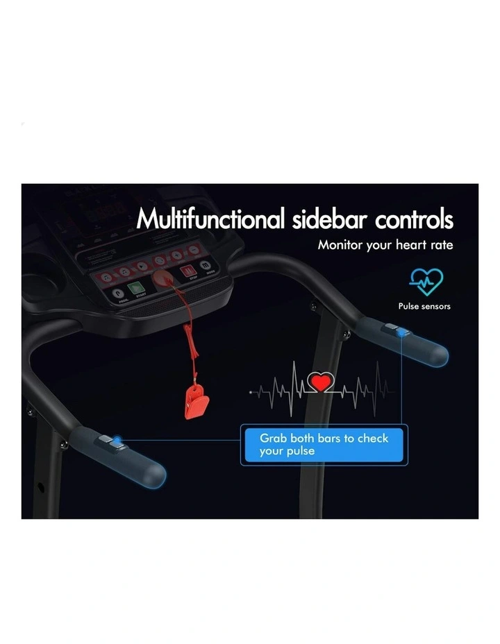 Electric Exercise Running Machine Foldable Home Gym Fitness Treadmill in Black image 6