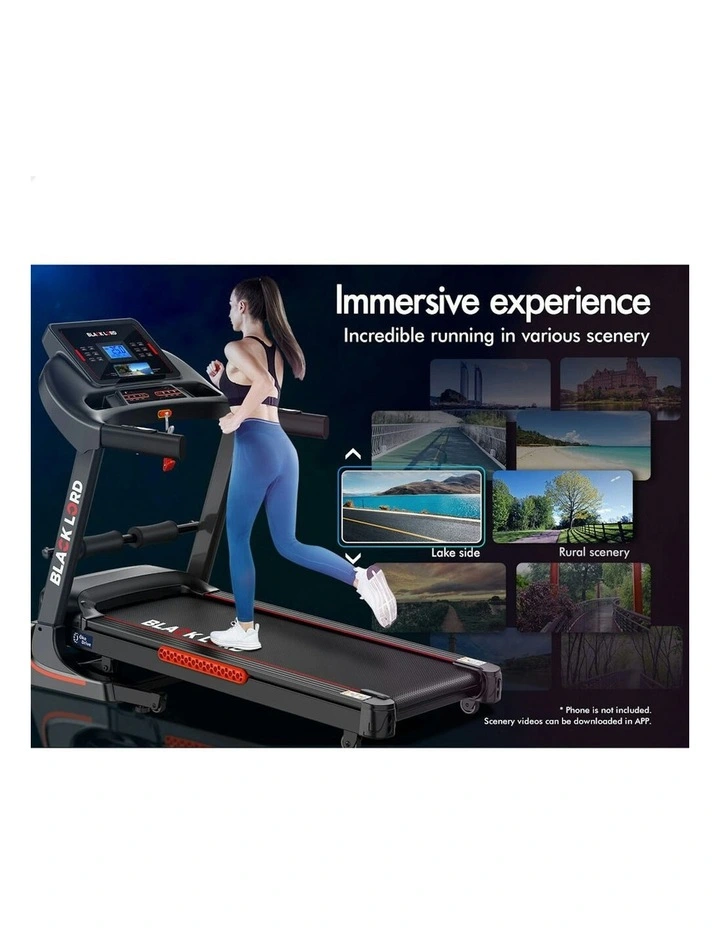 Incline Electric Running Machine Treadmill in Black image 4