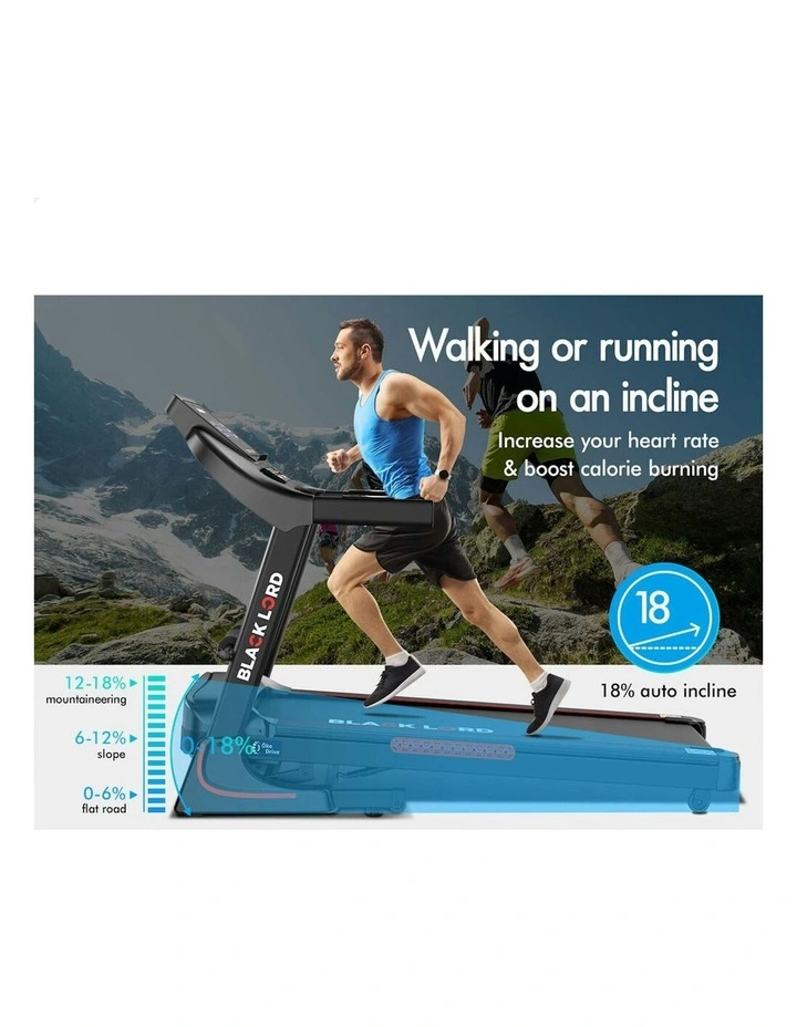 Incline Electric Running Machine Treadmill in Black image 5