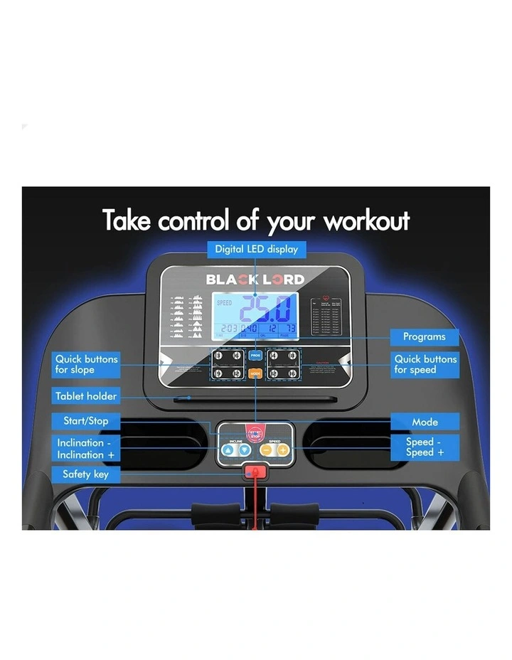 Auto Incline Treadmill in Black image 7