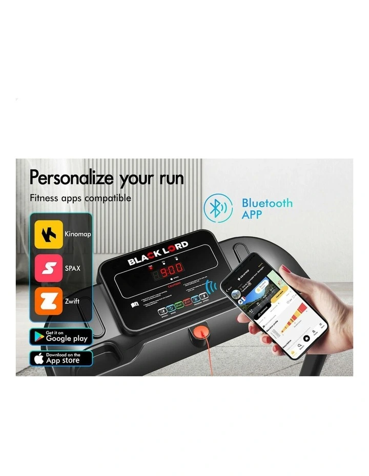 Incline Foldable Electric Exercise Treadmill 380mm in Black image 5