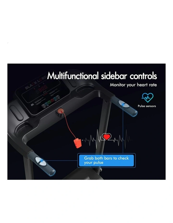 Incline Foldable Electric Exercise Treadmill 380mm in Black image 6